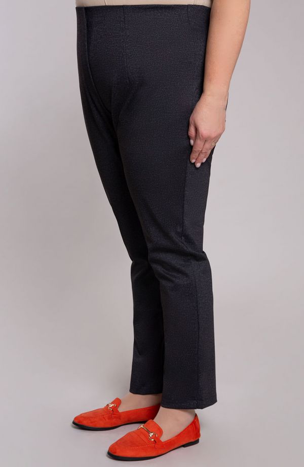 Elegantné sivé hladké nohavice s gumičkou