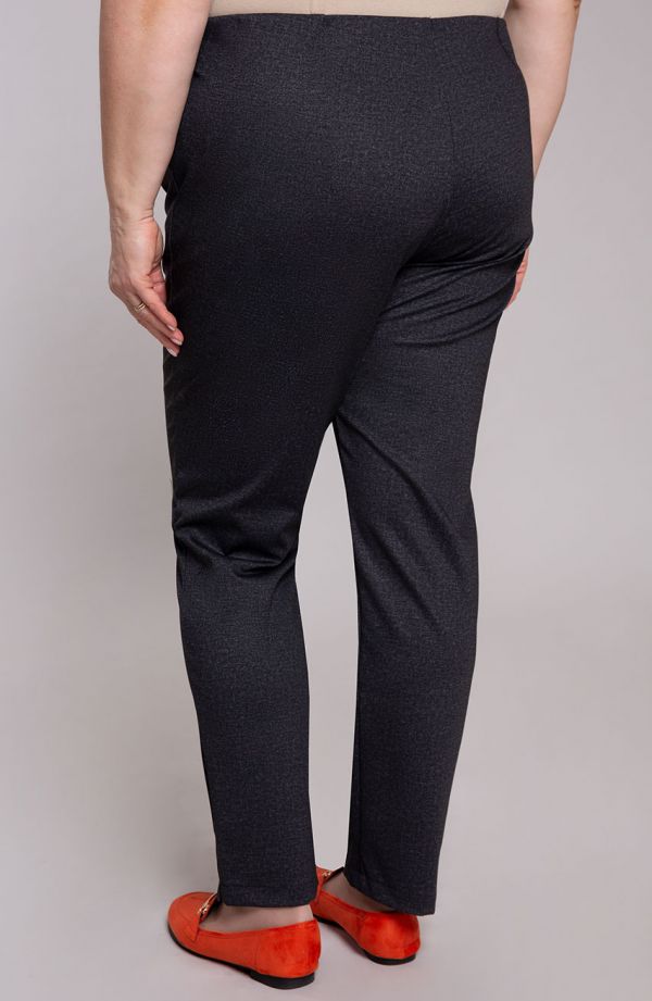 Elegantné sivé hladké nohavice s gumičkou