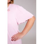 Ružová nočná košeľa s lemom od značky Mewa