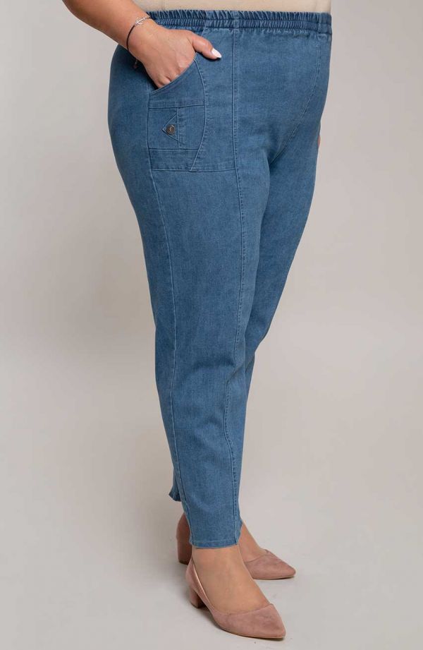 Džínsové dlhé nohavice s vreckami