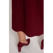Elegantná dlhá bordová sukňa