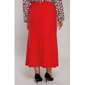 Ľanová sukňa v červenej farbe