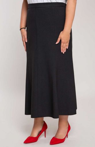 Ľanová sukňa v čiernej farbe