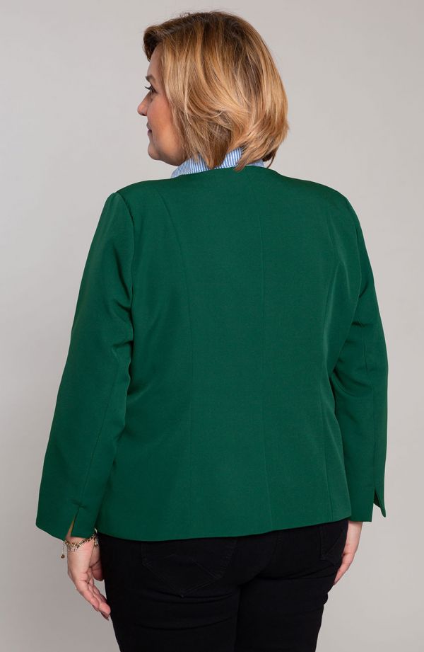 Zelené elegantné sako s podšívkou