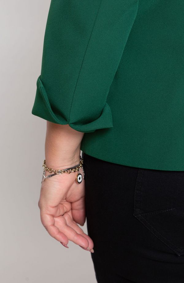 Zelené elegantné sako s podšívkou