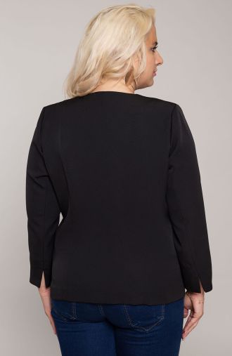 Čierne elegantné sako na gombíky