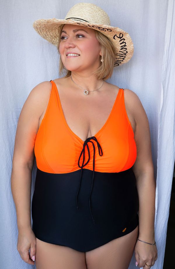 Oranžové jednodielne plavky