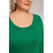 Dlhé zelené úpletové šaty