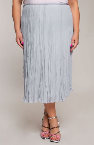 Plisovaná sukňa v sivej farbe