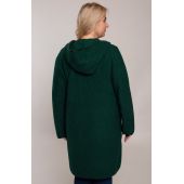Jednoduchý zelený kabát z bouclé