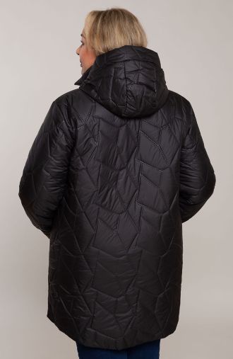 Čierna zimná bunda s trblietkami