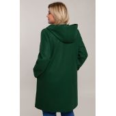 Klasický zelený kabát na gombíky