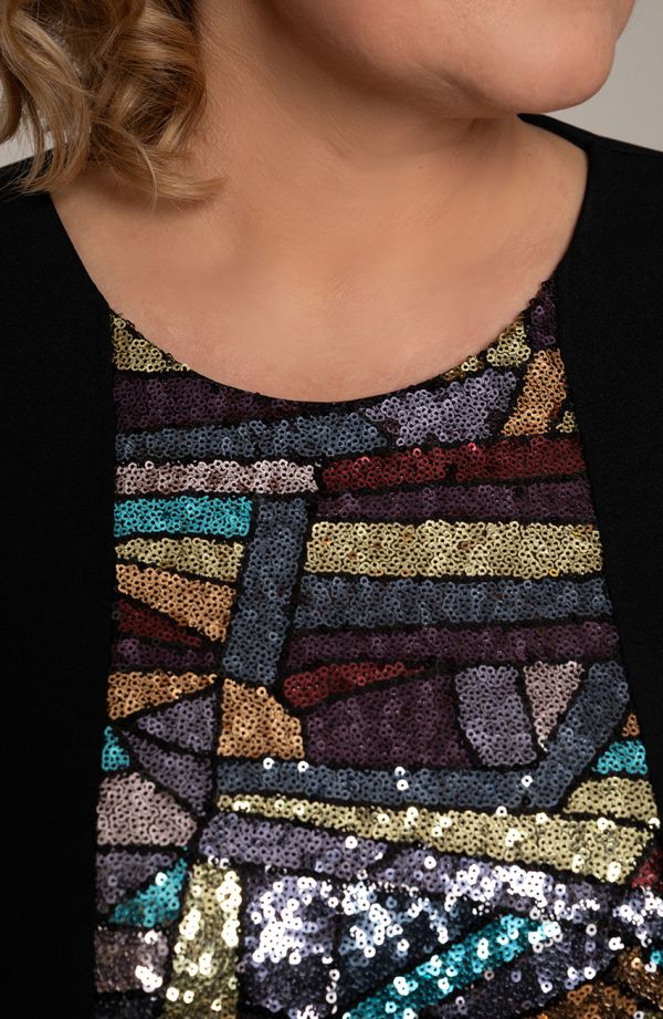 Elegantné  šaty flitrová mozaika