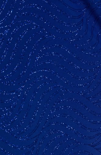 Súprava zafírovo modrá  s trblietavými vlnami