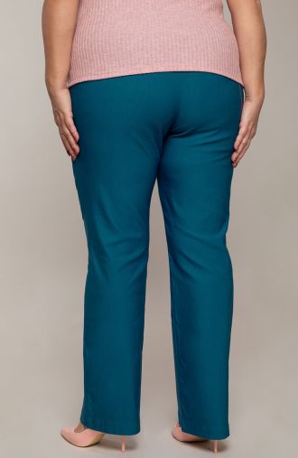 Dlhšie rovné nohavice v džínsovej farbe
