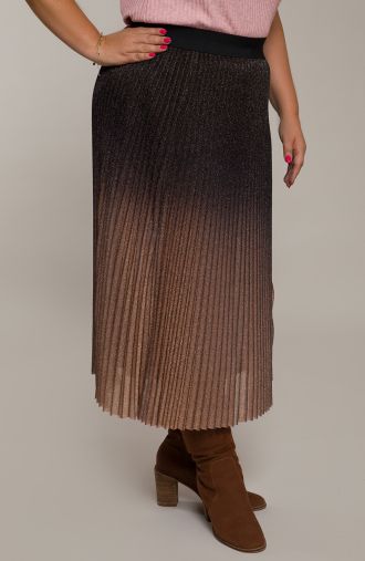 Plisovaná brokátová ombre sukňa