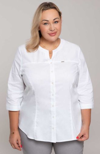 Klasické biela bavlnená košeľa