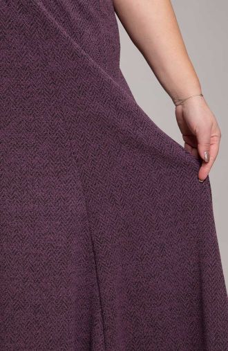 Rozšírená sukňa fialová melanž