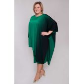 Asymetrické zelené šaty ombre