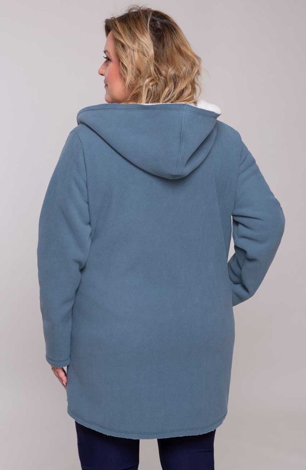 Prechodná modrá bunda z ovčej kože