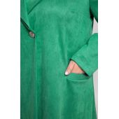 Zelený kabát s vreckami