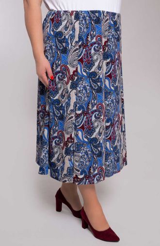 Béžová vzorovaná sukňa