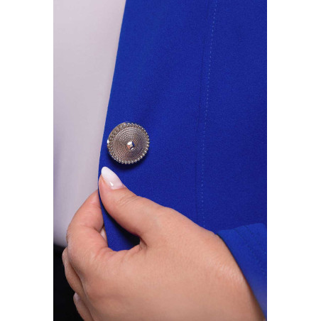 Formálne nevädzovo modré sako s gombíkom