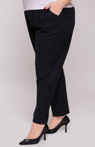 Čierne elegantné nohavice s vreckami
