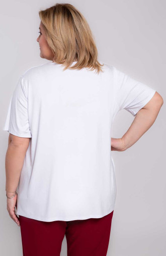 Biele pletené tričko