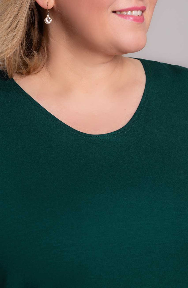 Fľaškovo zelené pletené tričko
