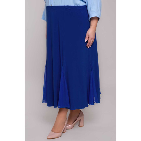 Nevädzovo modrá sukňa so šifónom
