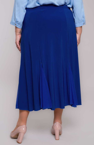 Nevädzovo modrá sukňa so šifónom