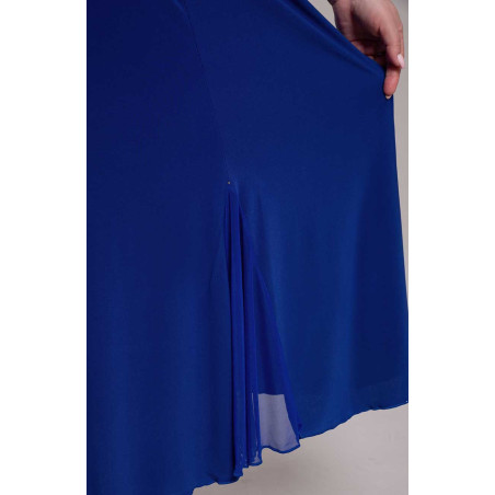 Námornícka modrá sukňa s drobnými kvietkami