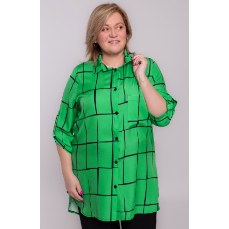 Zelená košeľa s čiernymi kárami