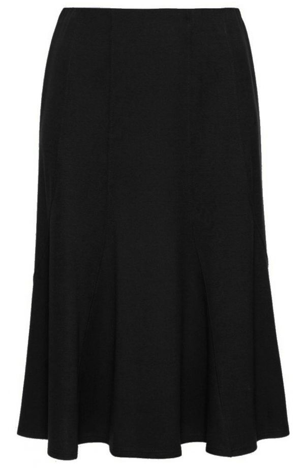 Čierna dielova sukňa s prešívaním