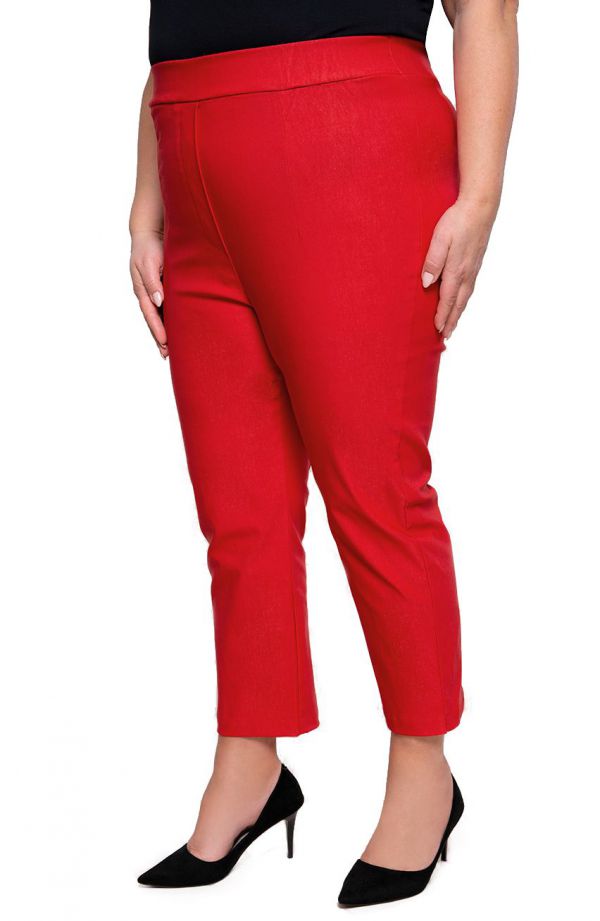 Červené sieťované nohavice s extra vysokým vzrastom