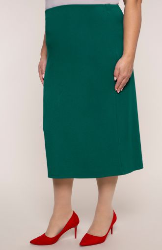 Dlhšia elegantná sukňa v zelenej farbe