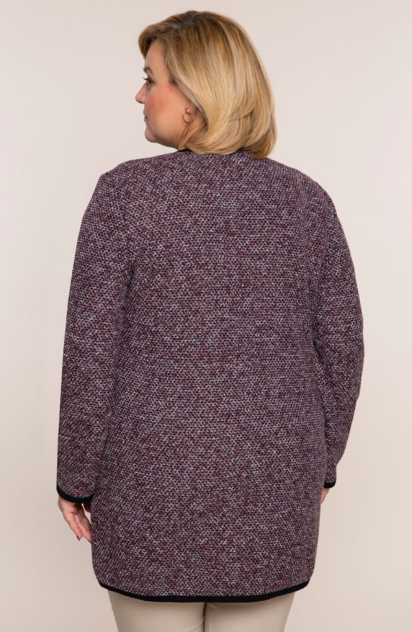 Sweter wdzianko w bordowym kolorze