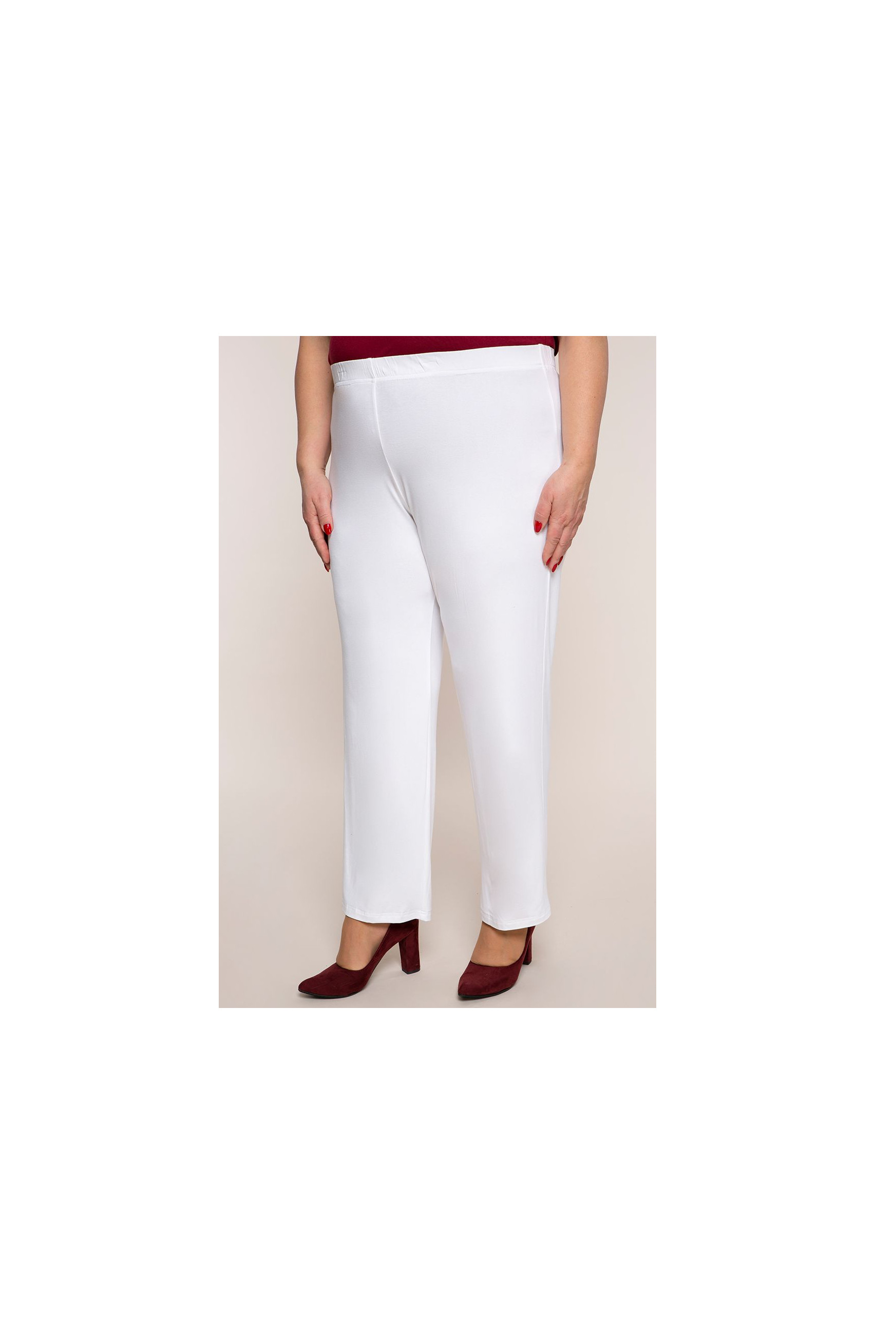 Klasické tenké biele nohavice