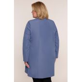 Elegantný plášť v modrej farbe