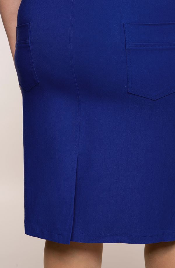 Zafírovo modry sukňa s gumičkou