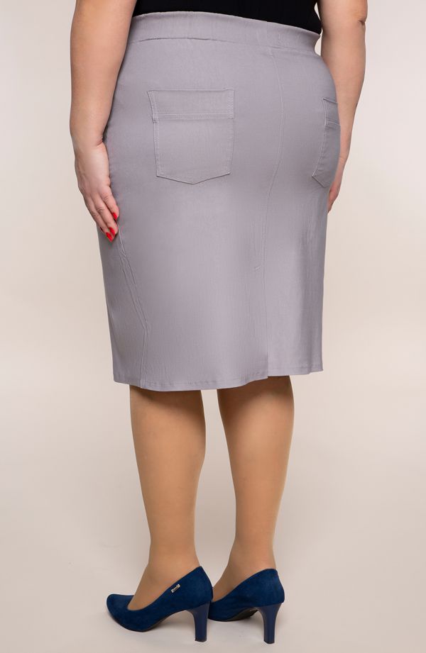 Svetlosivá sukňa s elastickým pásom
