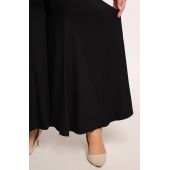 Čierna pletená sukňová nohavica