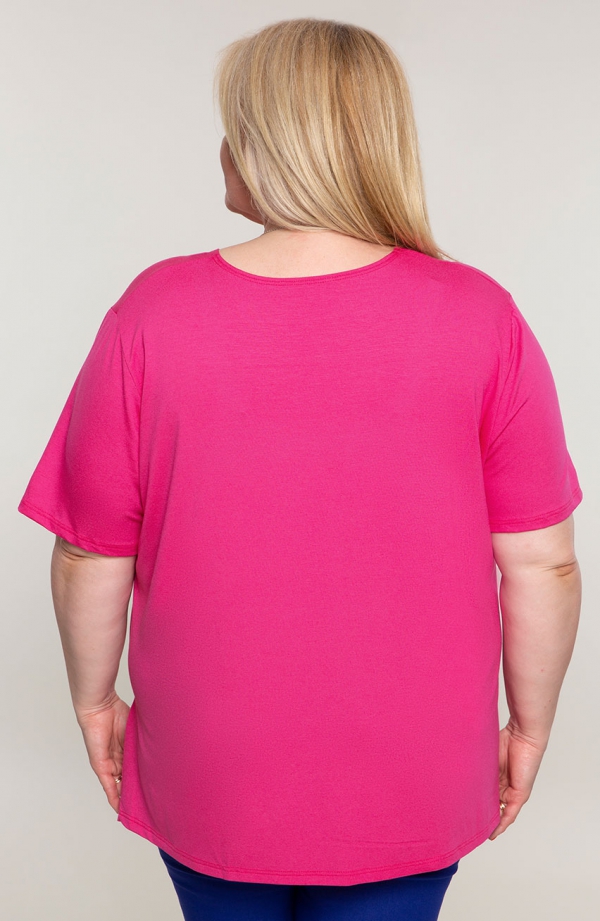 Ružové pletené tričko