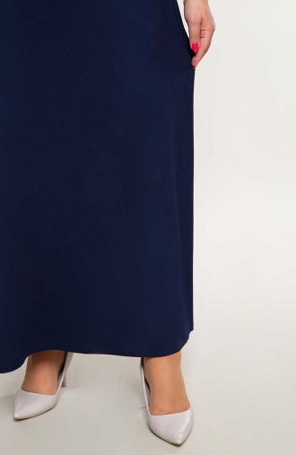 Maxi sukňa v klasickej námorníckej modrej farbe