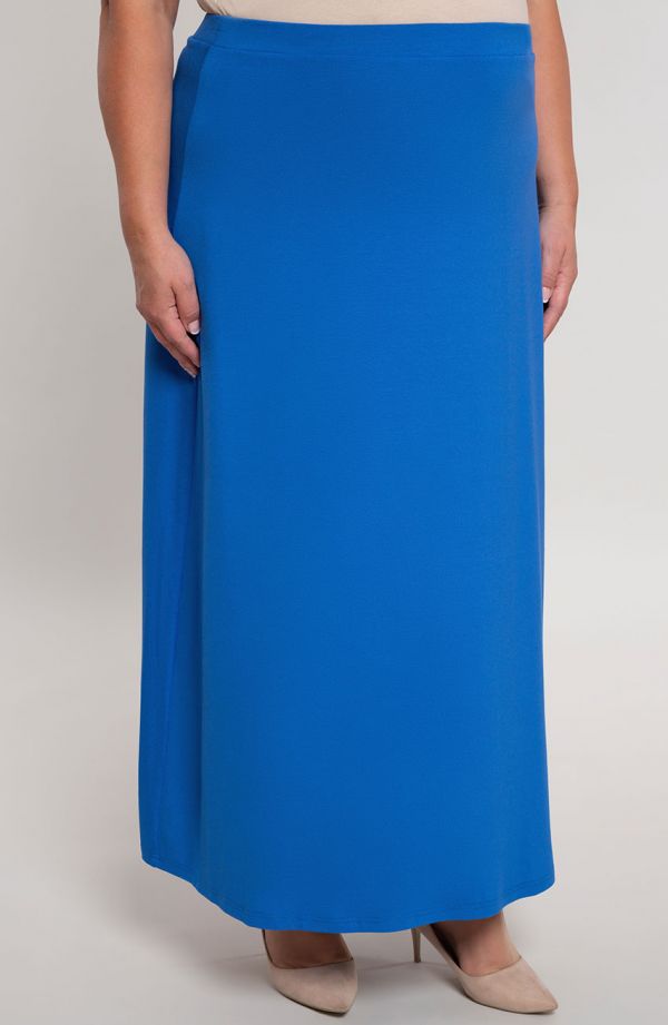 Klasická maxi sukňa modrej farby